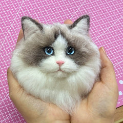 Custom Wool Felt Pet Head Keychain