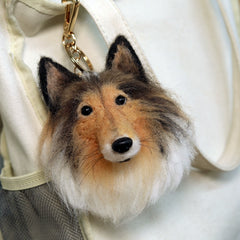 Custom Wool Felt Pet Head Keychain