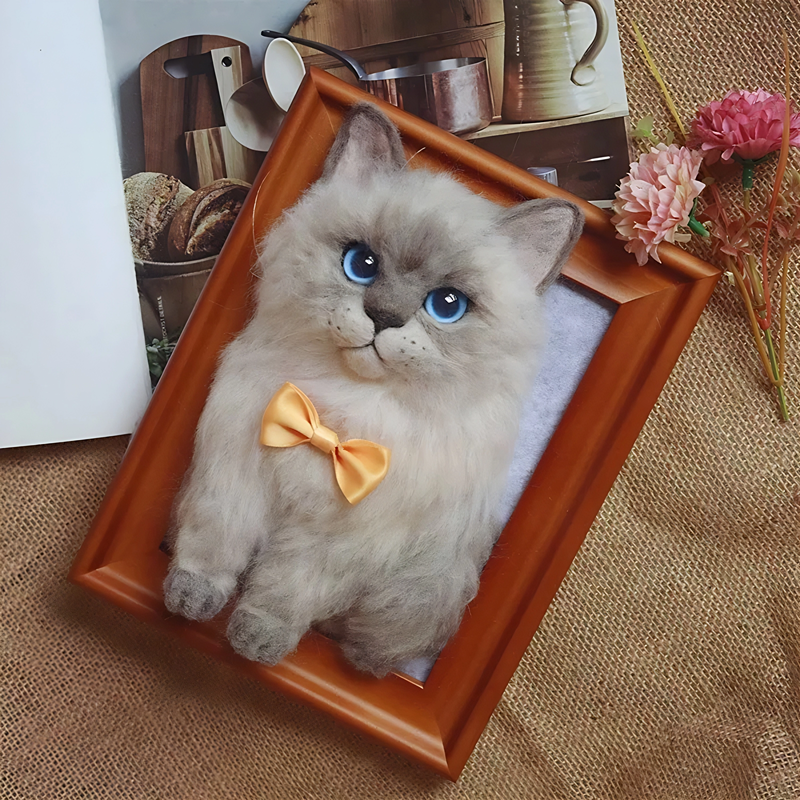 Custom Wool Felt Pet Portrait Frame