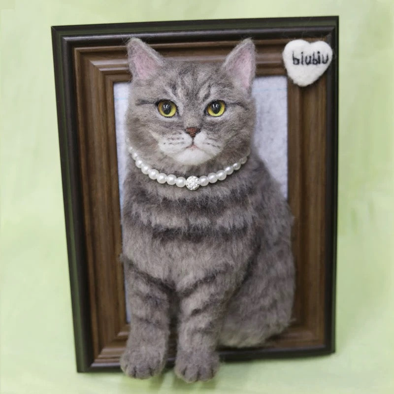 Custom Wool Felt Pet Portrait Frame
