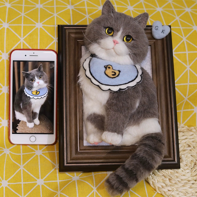 Custom Wool Felt Pet Portrait Frame