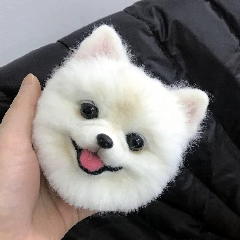 Custom Wool Felt Pet Head Keychain