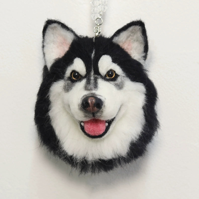 Custom Wool Felt Pet Head Keychain